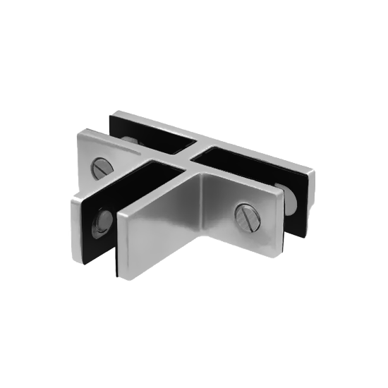 10104 - GLASS TO GLASS 3-WAY STIFFENER FOR 12MM GLASS
