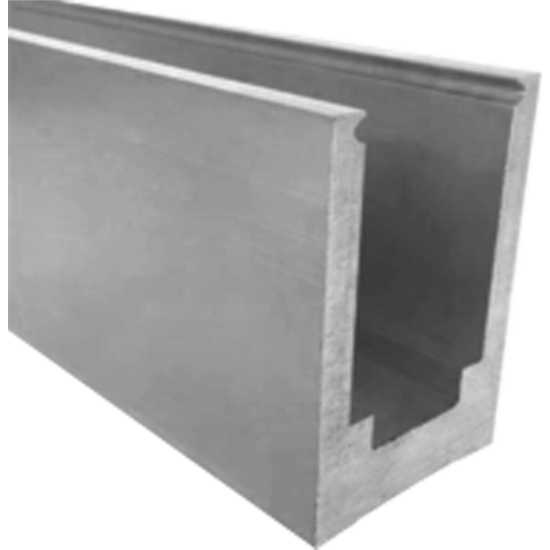 15125-S-15 - SOLID BASE SHOE PROFILE (HEAVY DUTY) FOR 15mm GLASS