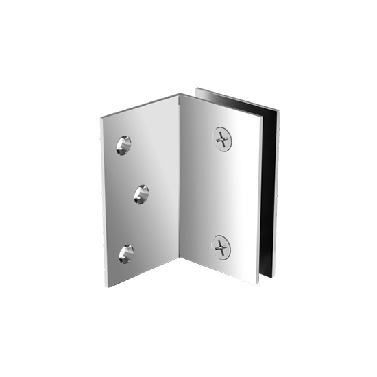 35007 - WALL TO GLASS 90° OFFSET PLATE SQUARE EDGE BRACKET