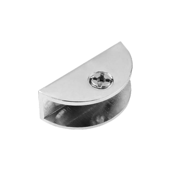 35028 - HALF MOON GLASS SHELF CLIP 1/4" (6mm) & 3/8" (10mm)