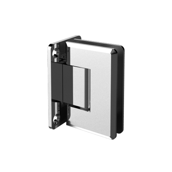 40001 - WALL TO GLASS FULL BACK PLATE BEVELED EDGE HINGE