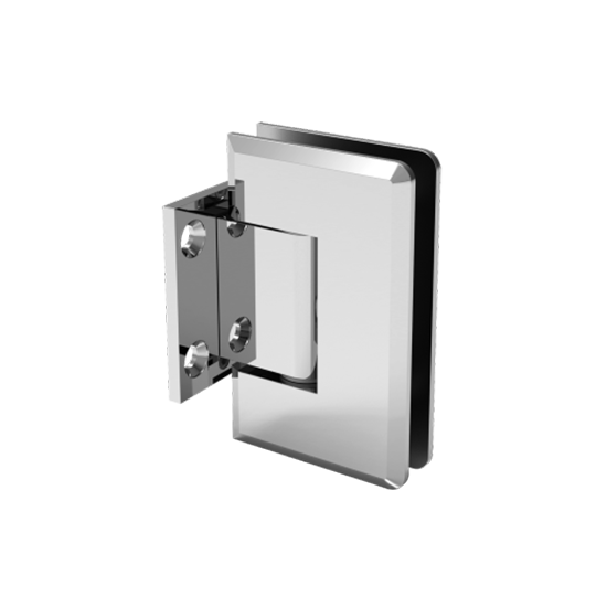 40007 - WALL TO GLASS SHORT PLATE BEVELED EDGE HINGE