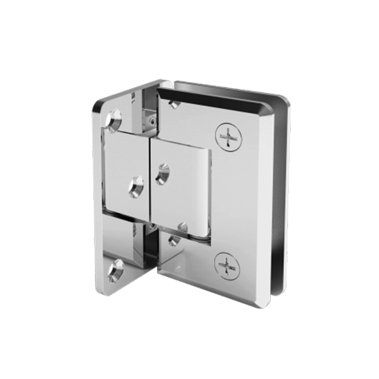 40018 - WALL TO GLASS OFFSET PLATE BEVELED EDGE HINGE