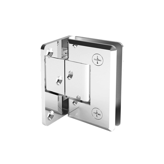 40119 - WALL TO GLASS OFFSET PLATE HEAVY DUTY BEVELED EDGE HINGE