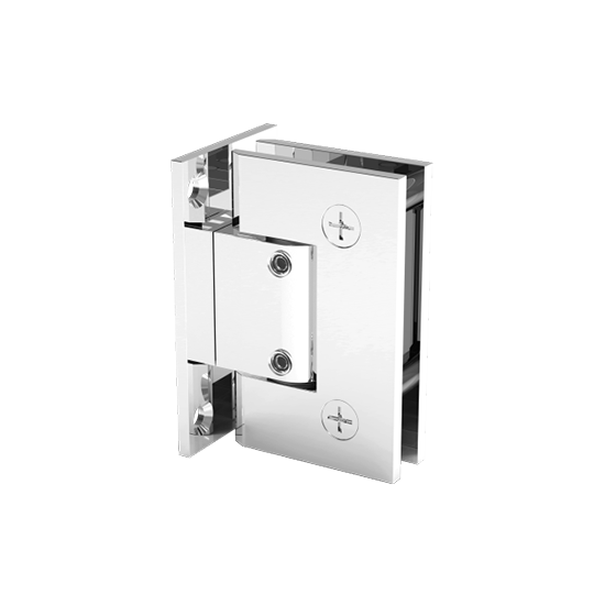 50009 - WALL TO GLASS FULL BACK PLATE HEAVY DUTY SQUARE EDGE ADJUSTABLE HINGE