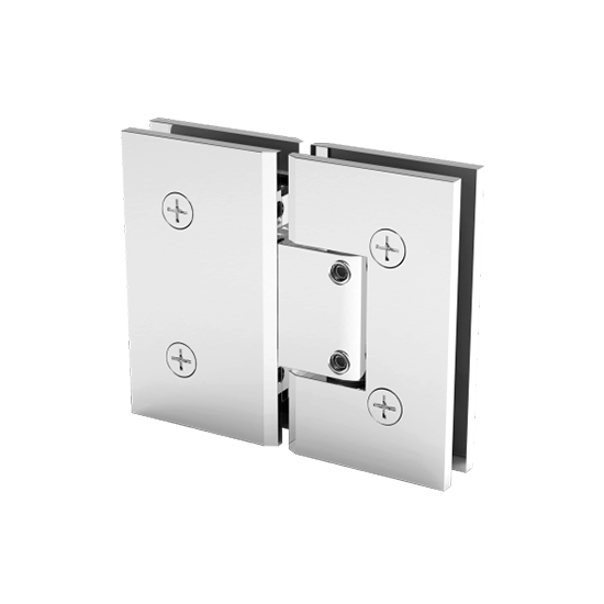 50015 - GLASS TO GLASS 180° HEAVY DUTY SQUARE EDGE ADJUSTABLE HINGE
