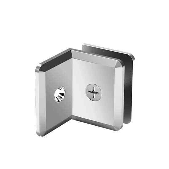 55005A - WALL TO GLASS 90° BEVELED EDGE BRACKET