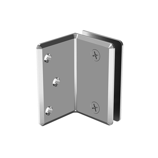 55007 - WALL TO GLASS 90° OFFSET PLATE BEVELED EDGE BRACKET