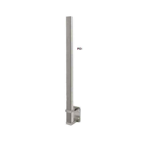 66109 - CABLE RAILING SIDE MOUNT POST WITH WALL BRACKET & END PLUGPOST- SQUARE 50X50X3MM