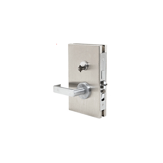 6" x 10" GLASS DOOR CENTER LOCK WIH DEADLATCH - ENTRANCE FUNCTION