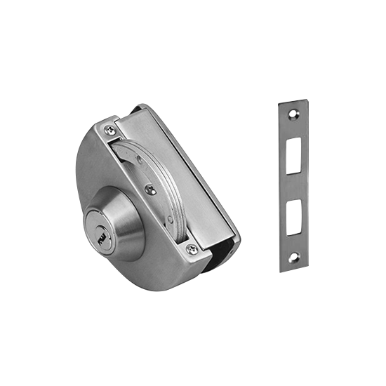 71105 - GLASS DOOR LOCK W/ STRIKE PLATE