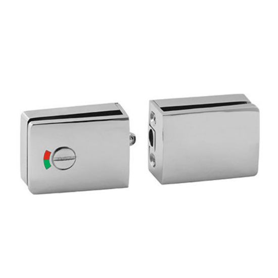 71112 - GLASS DOOR LOCK W/ STRIKE BOX/PLATE