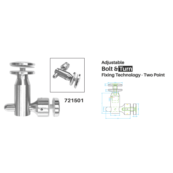 721501 - BOLT AND TURN- TWO POINT BOLT (ADJUSTABLE)