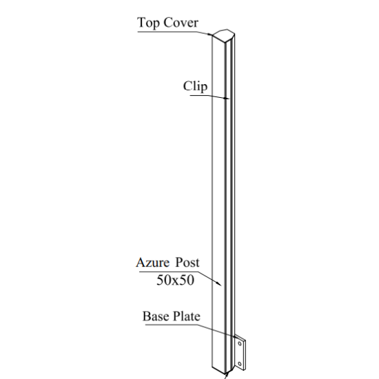 AZURE-ALUMINUM POST UNIVERSAL 