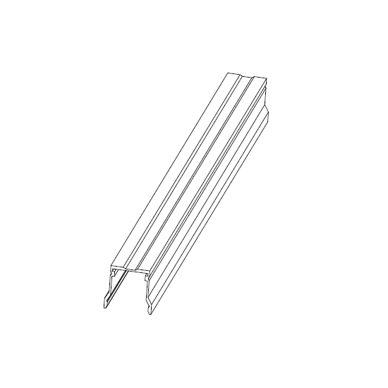 90001 - CHANNEL W/DIFFUSER - LED CHANNEL FOR HANDRAIL WITHOUT DIFFUSER FOR 10021