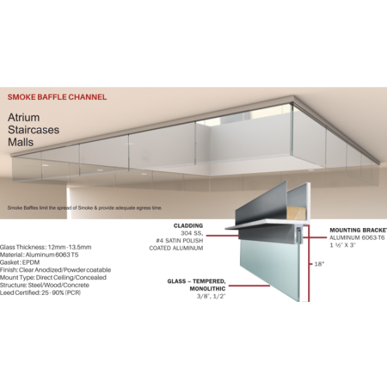 19125-10 SMOKE BAFFLE BASE SHOE 10' LENGTH