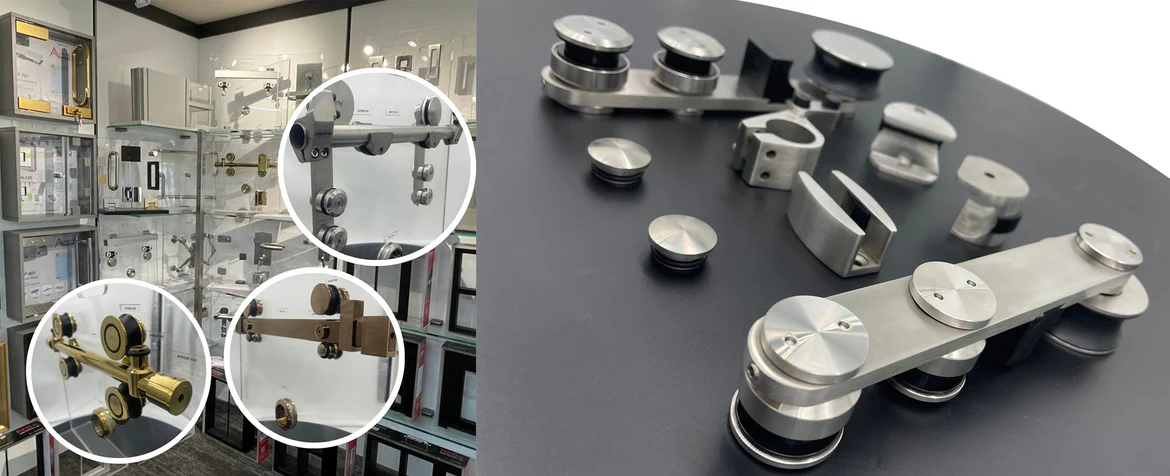 Barn Door Sliding Kit - Wall and Glass Mount